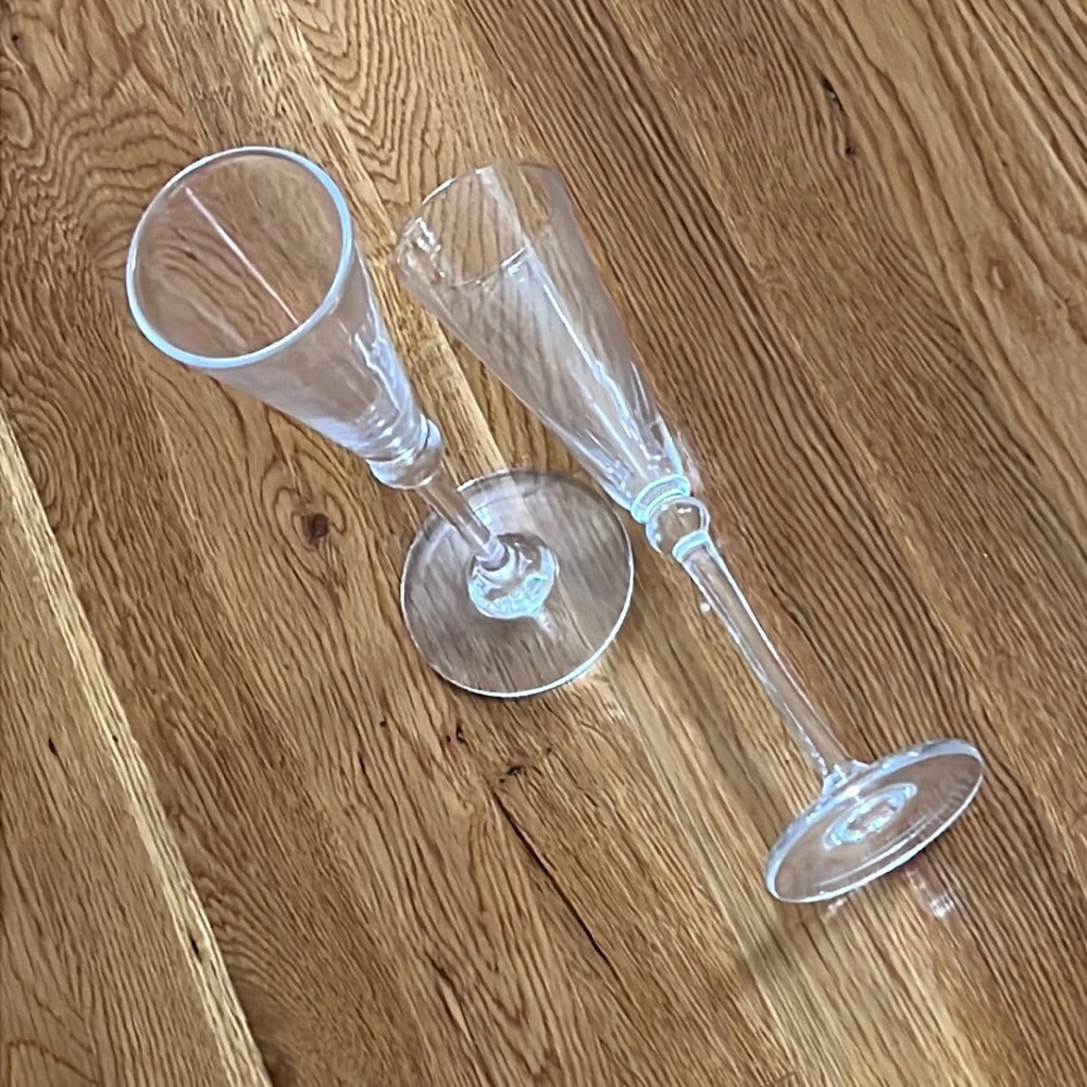 Simon Pearce Handblown Hartland  champagne flutes - Set Of 2 -